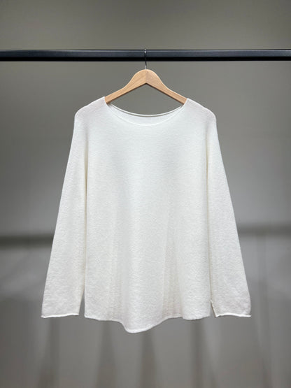 Pull En Maille Manche Longue Col Rond Viscose