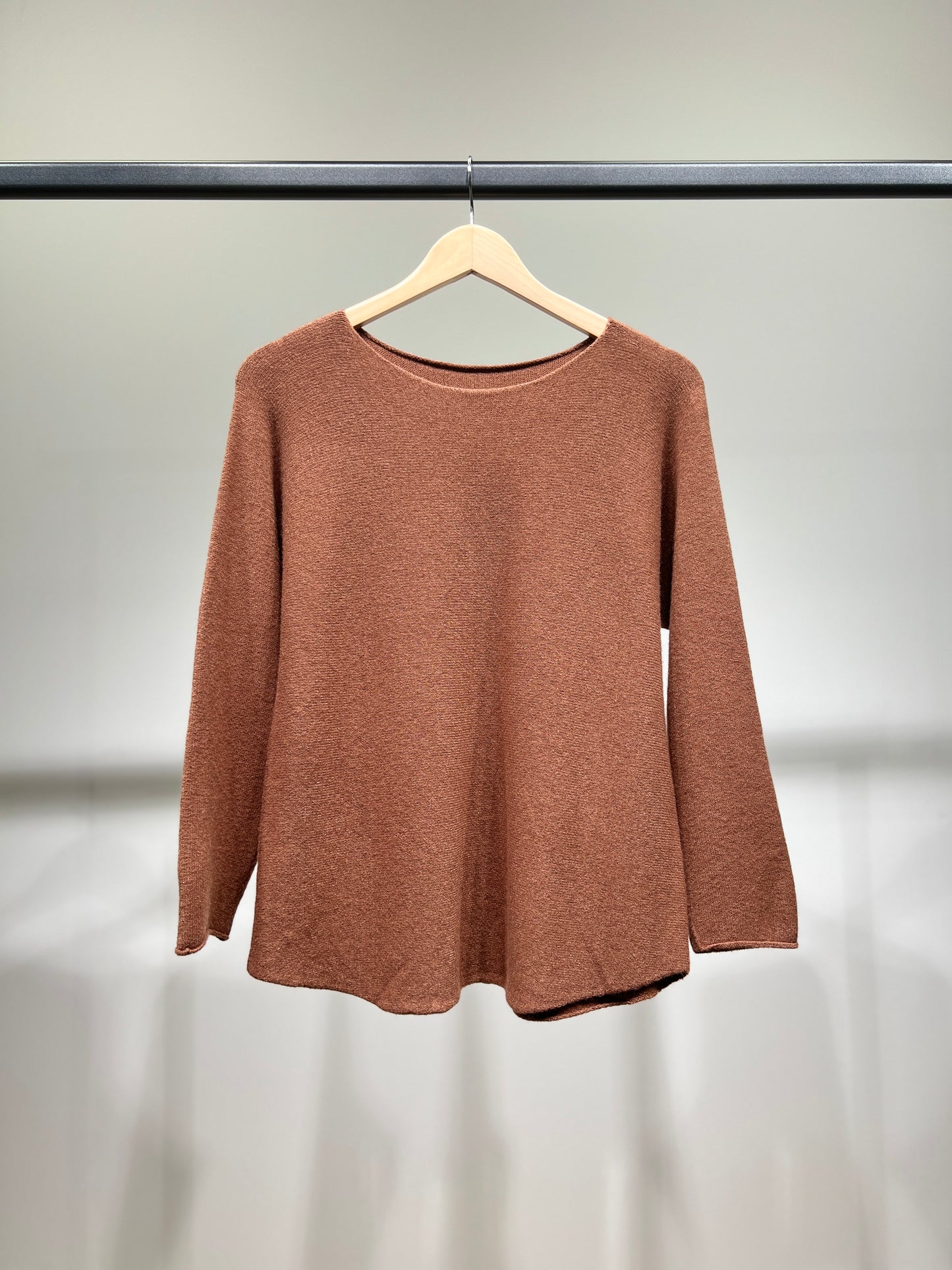 Pull En Maille Manche Longue Col Rond Viscose