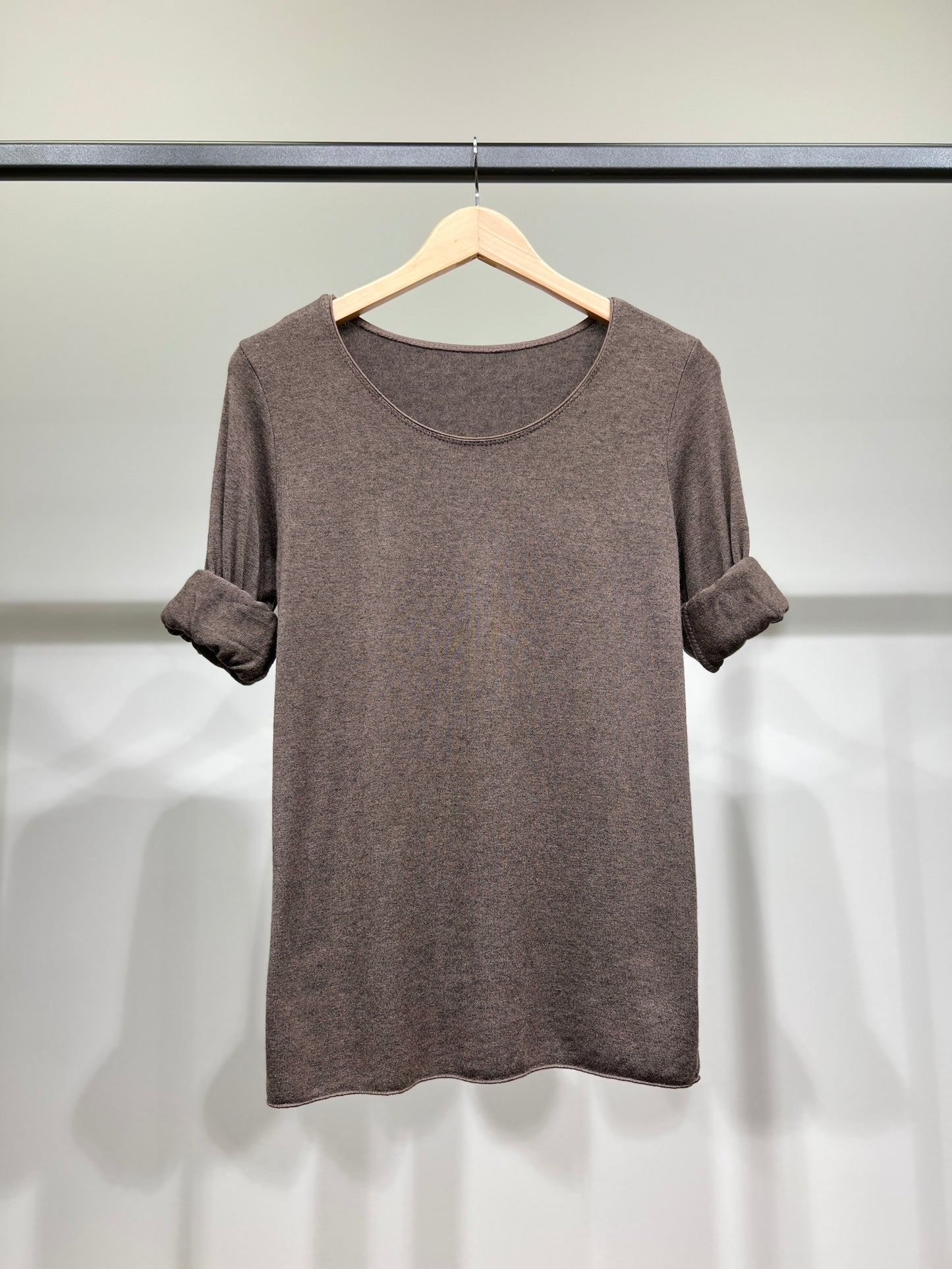 T-Shirt Manche Longue Col Rond 30% Laine 30% Angora