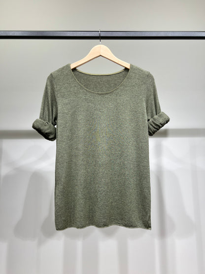 T-Shirt Manche Longue Col Rond 30% Laine 30% Angora