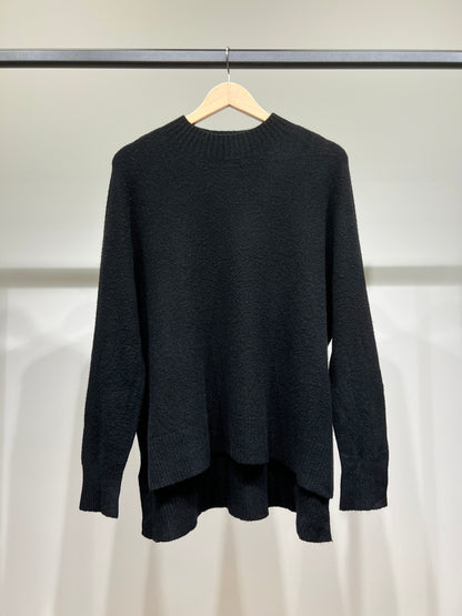 Pull Large Col Montant Manche Longue Bords-Côtelé