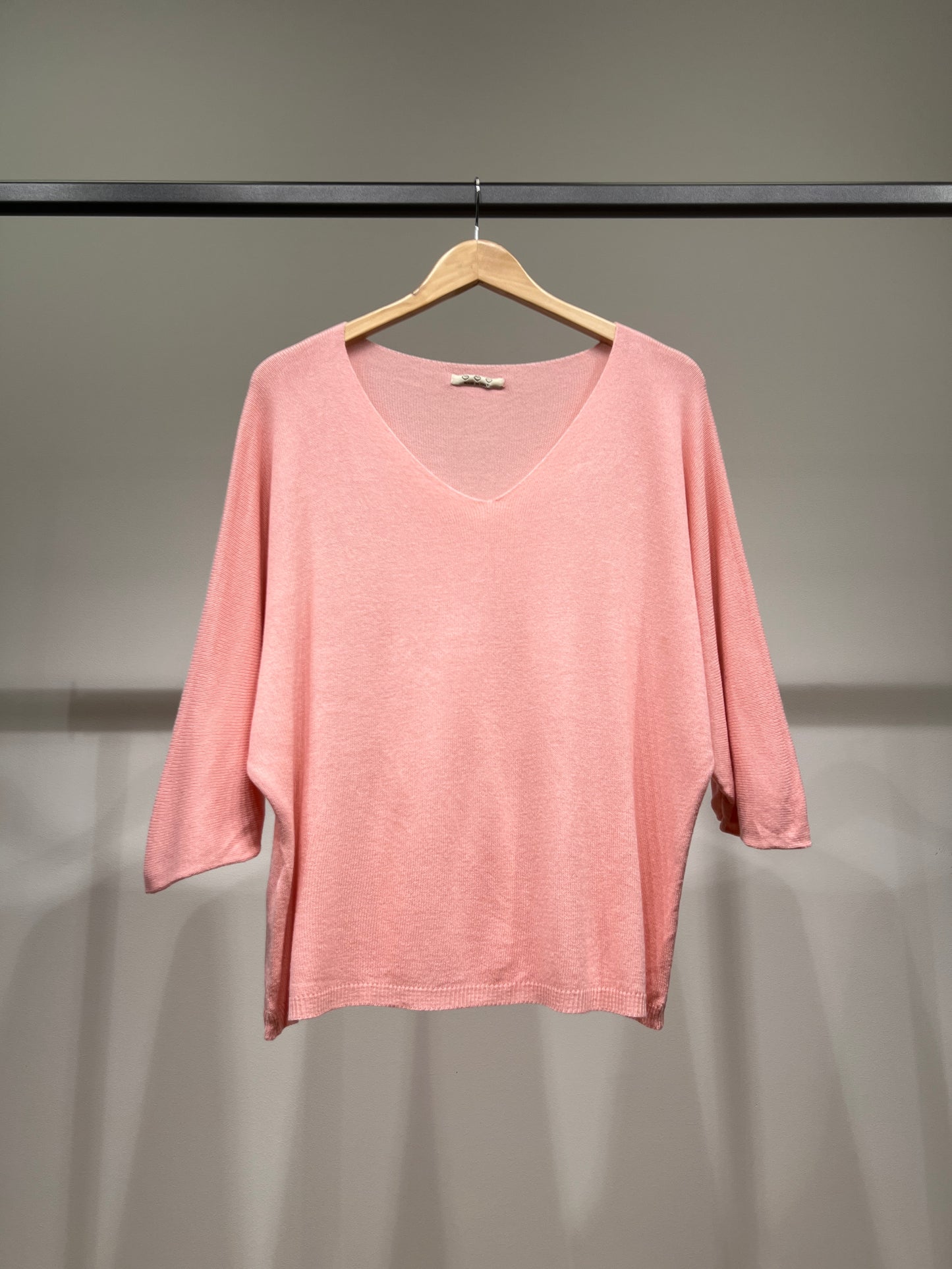 Modal V-Neck Long Sleeve Knit Sweater