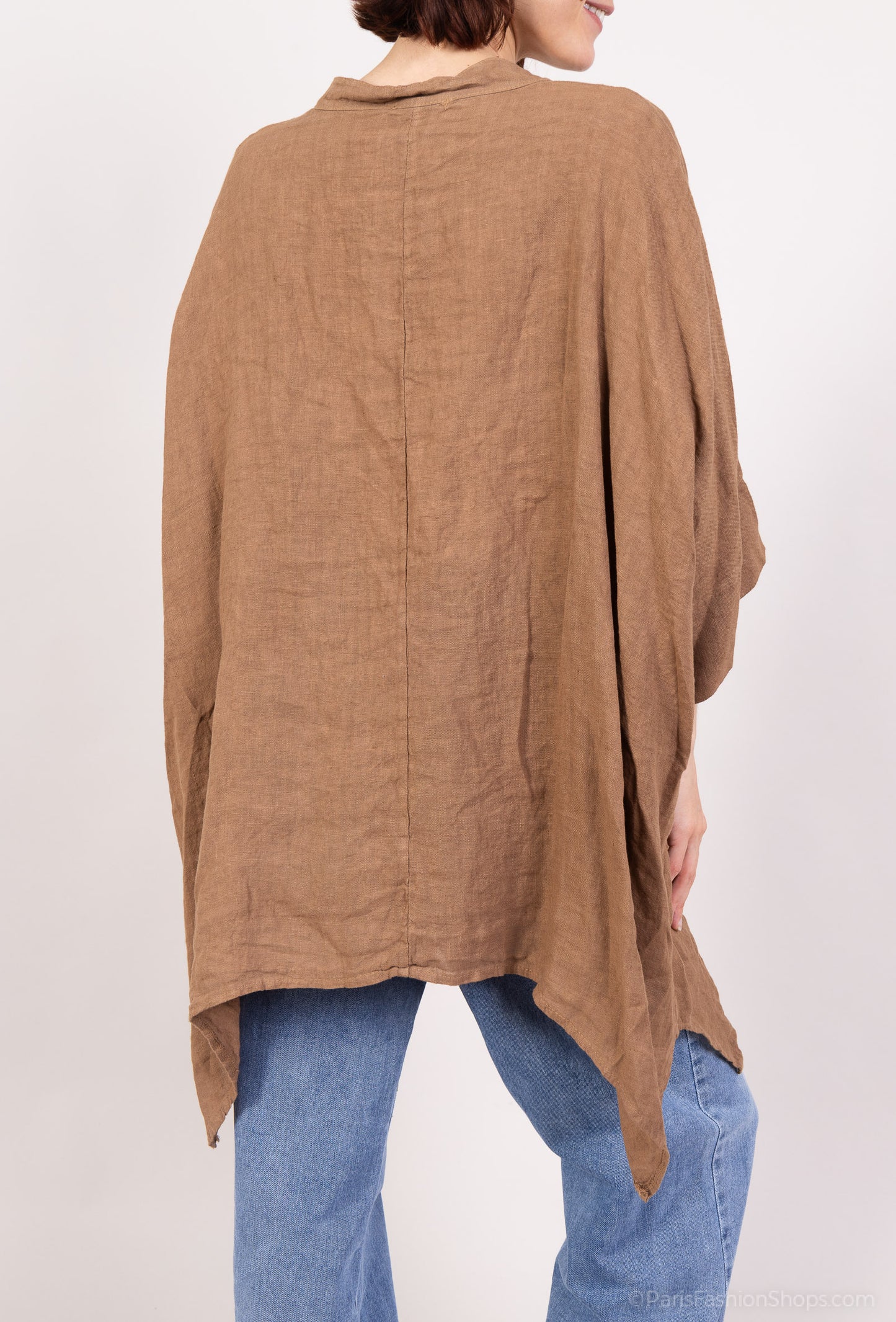 Tunique Large Manche 3/4 Col V 100% Lin