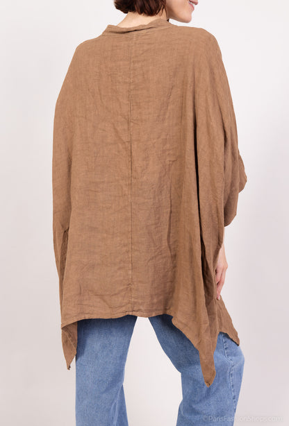 Tunique Large Manche 3/4 Col V 100% Lin