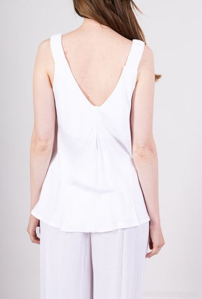 Débardeurs Boutons à Bretelles En Cordes 100% Viscose