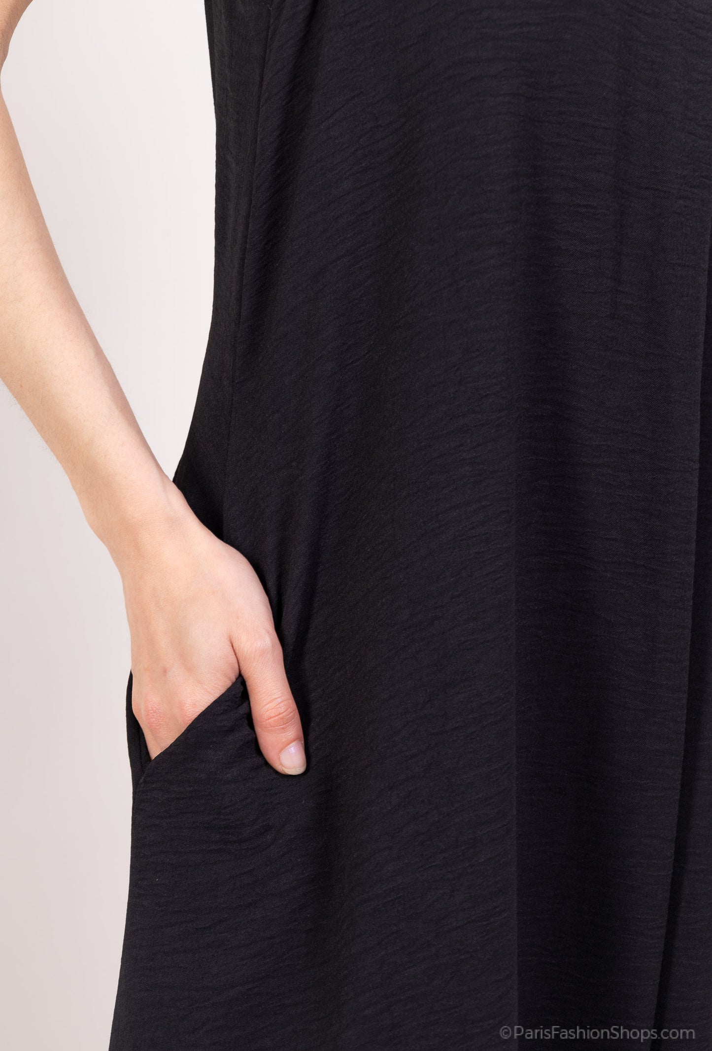 Robe Débardeur Maxi Col V Taille Élastique Au Dos