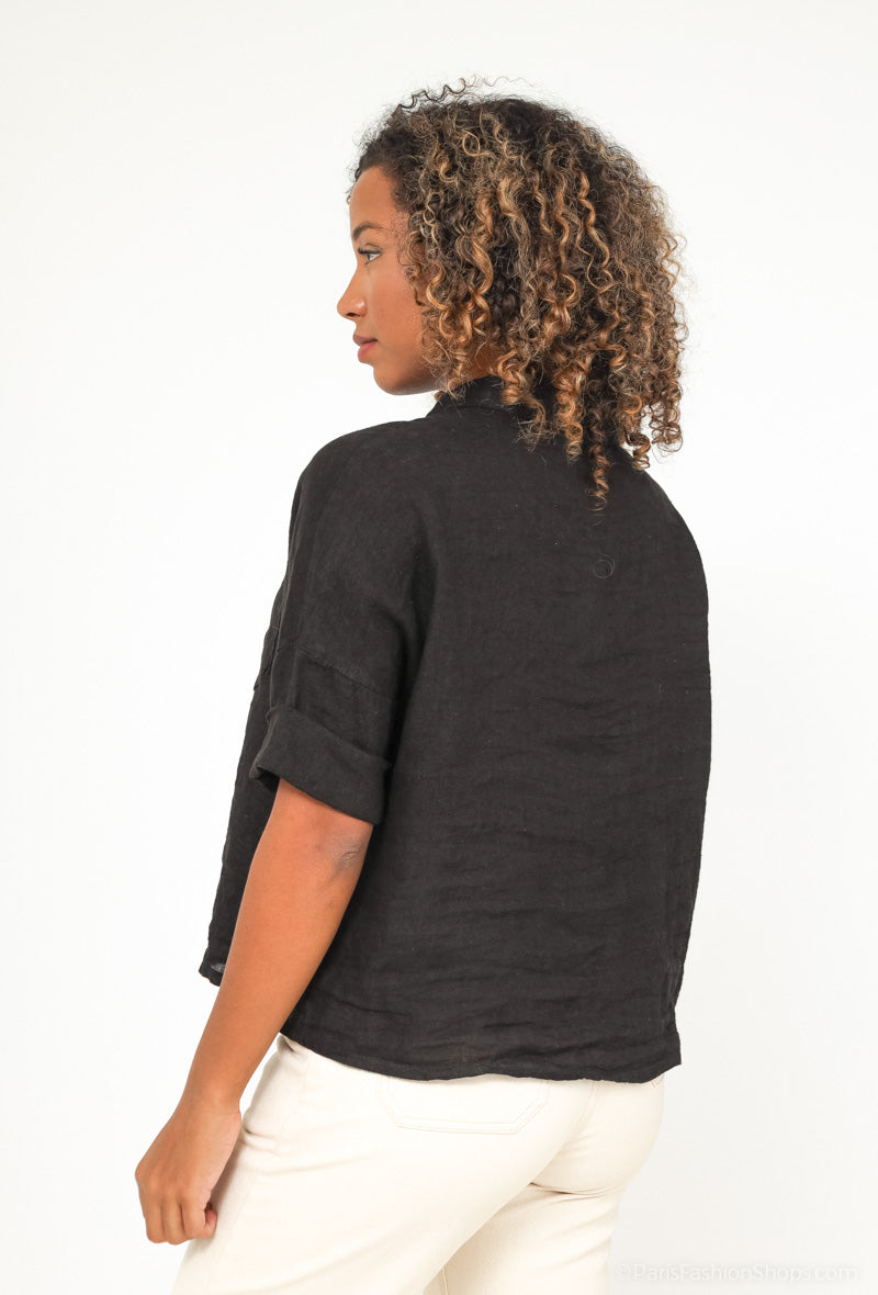 Chemise Coupe Droite Simple 100% Lin