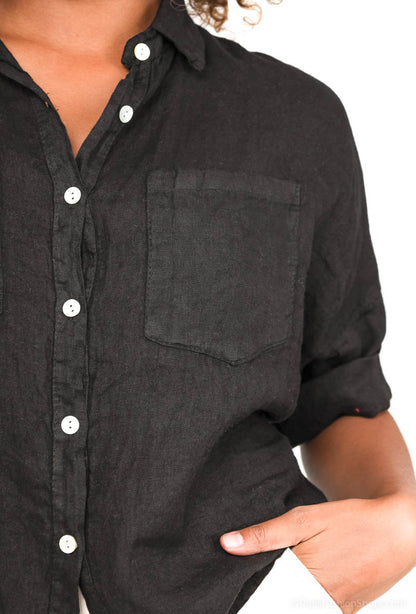 Chemise Coupe Droite Simple 100% Lin