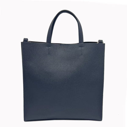 Grand Sac Cabas Cuir Grainé Double Compartiment Pochette Bandoulière