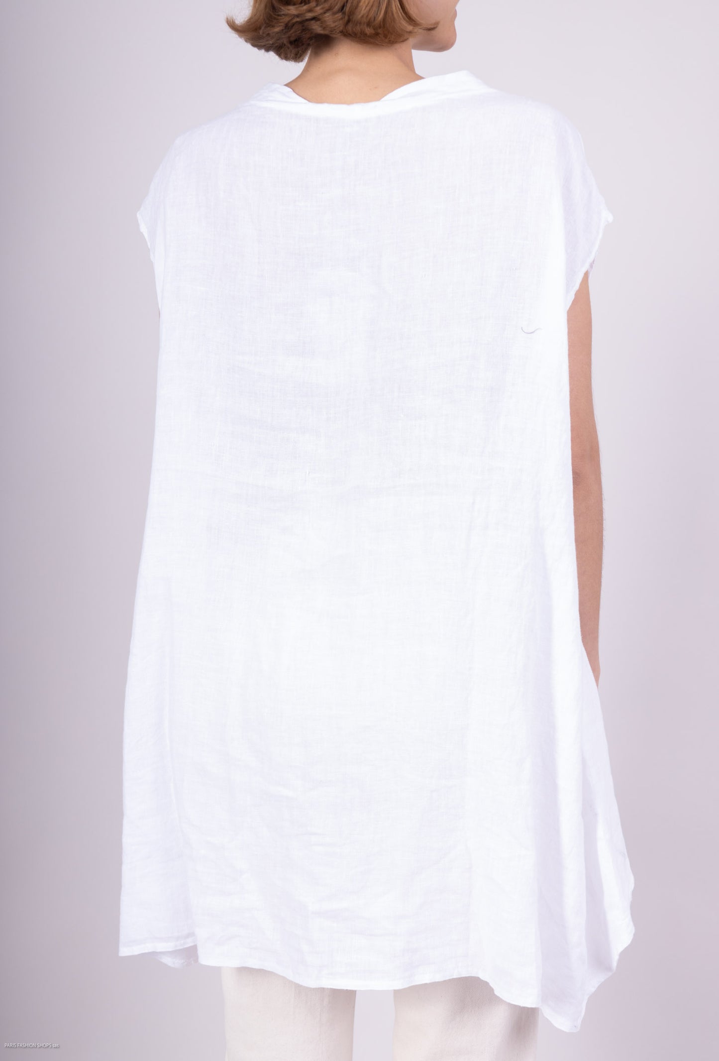Tunique Asymétrique High-Low Sans Manches