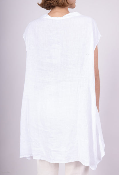 Tunique Asymétrique High-Low Sans Manches