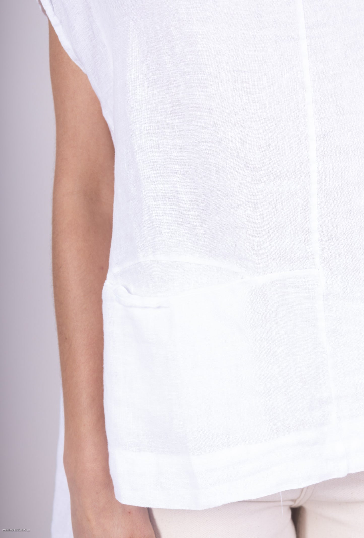 Tunique Asymétrique High-Low Sans Manches