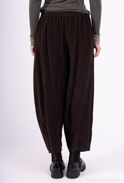 Pantalon Ballon Taille Élastique Velours Côtelé 100% Coton