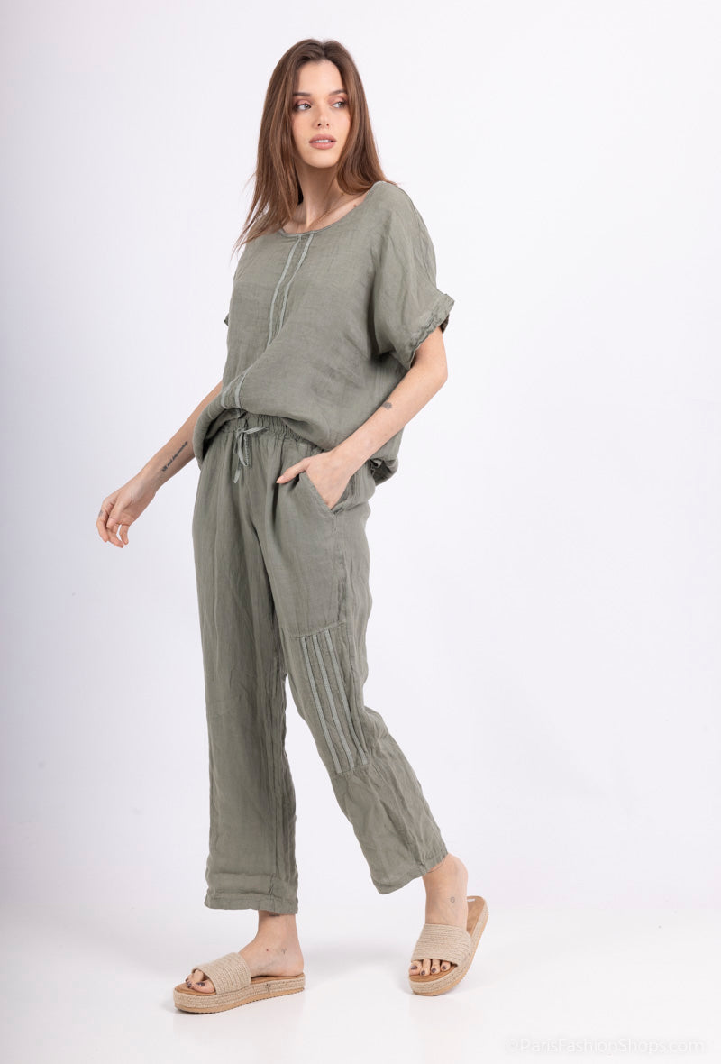 Ensemble Tunique & Pantalon 100% Lin