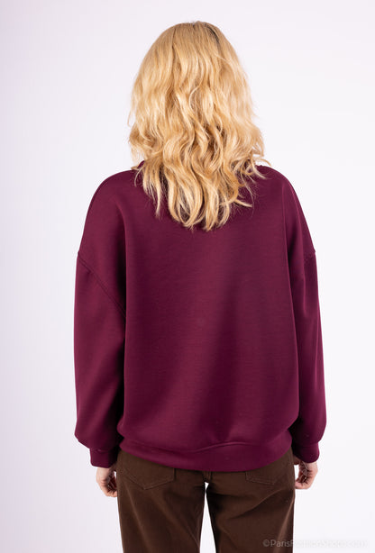 Sweater Large Stretch Confort Broderie Moumoute "Vintage"