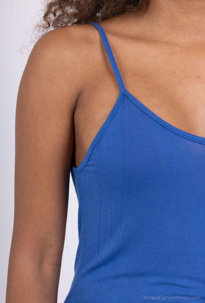 Robe Débardeur Court Léger Bretelles Fines Simple Taille
