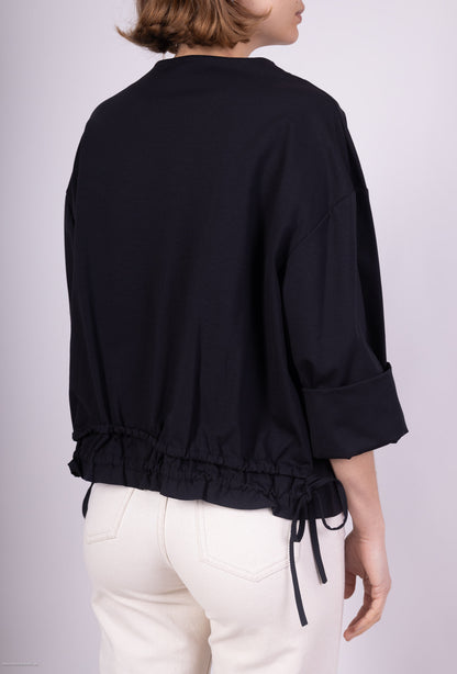 Gilet Col V Taille Cordon De Serrage Poches