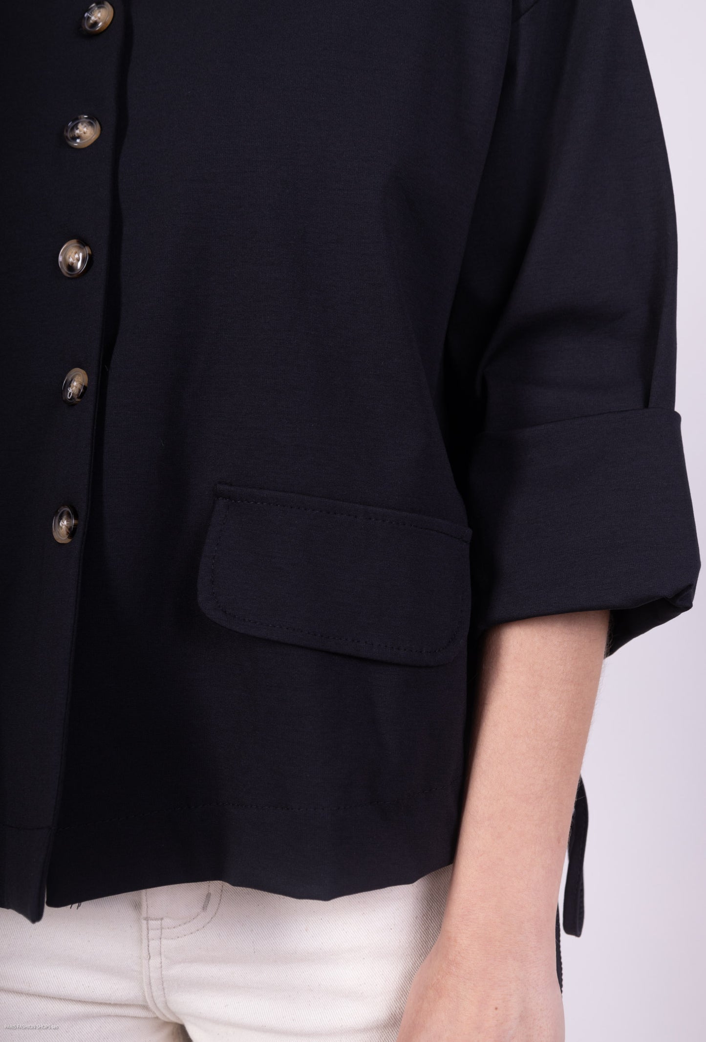 Gilet Col V Taille Cordon De Serrage Poches