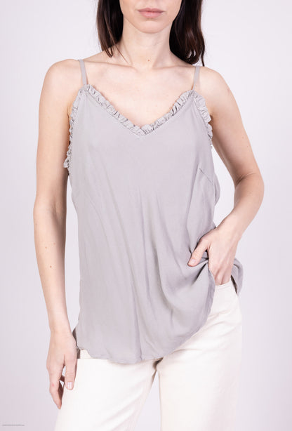 Débardeur Caraco Ajustable à Volants 100% Viscose