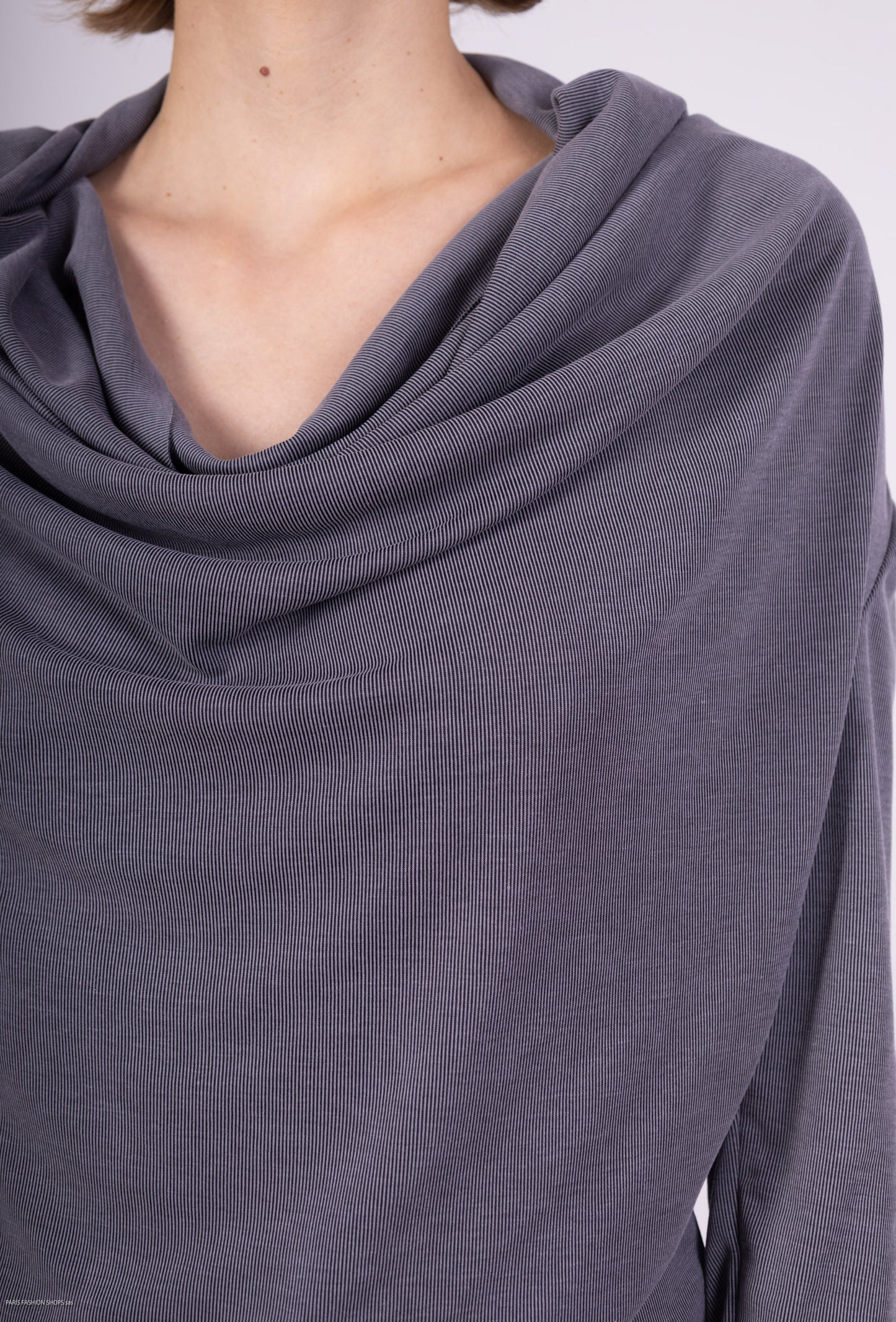 T-Shirt Manche Longue Col Bénitier Viscose