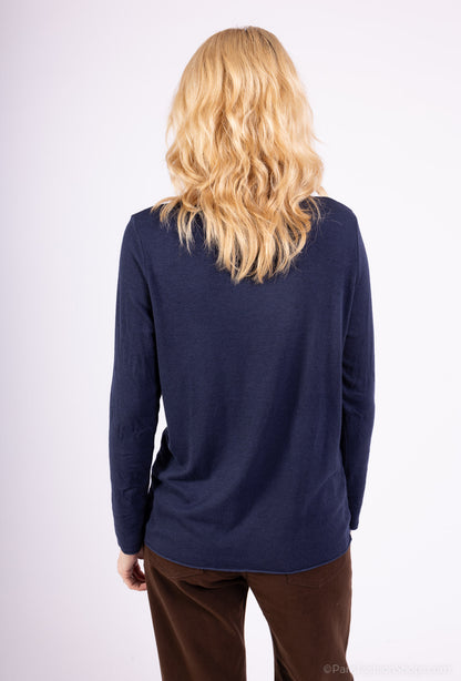 T-Shirt Manche Longue Col Rond 30% Laine 30% Angora