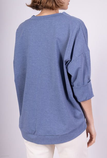 Gilet Zippé Court Col V Dégagé Coton/Polyamide