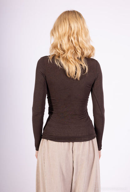 T-Shirt Léger Manche Longue Col Rond 15% Cachemire