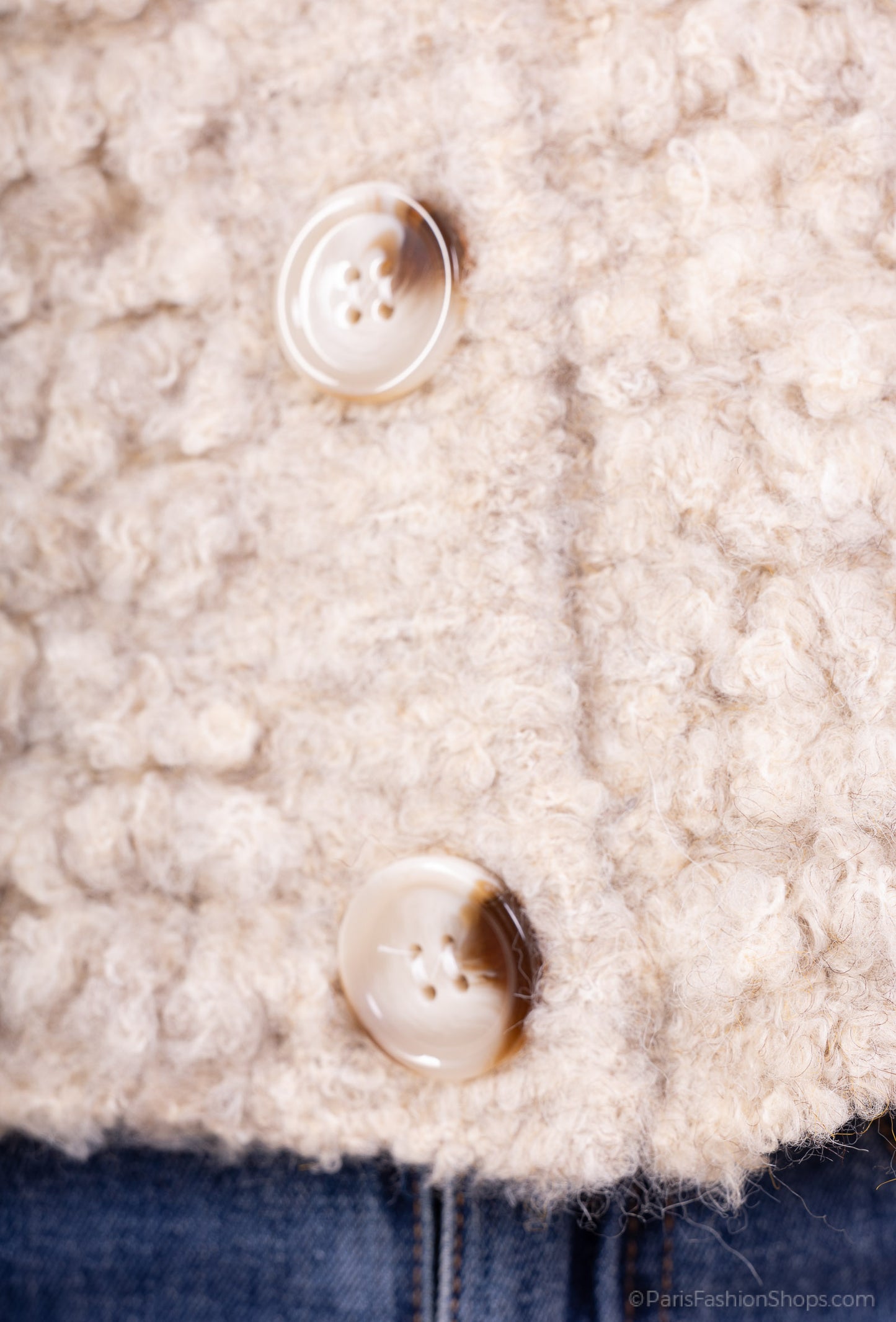 Cardigan Moumoute Large Cropped Côtelé