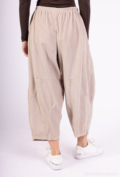 Pantalon Ballon Taille Élastique Velours Côtelé 100% Coton