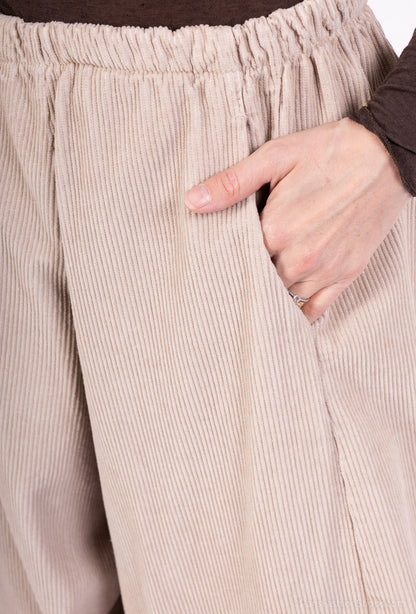 Pantalon Ballon Taille Élastique Velours Côtelé 100% Coton