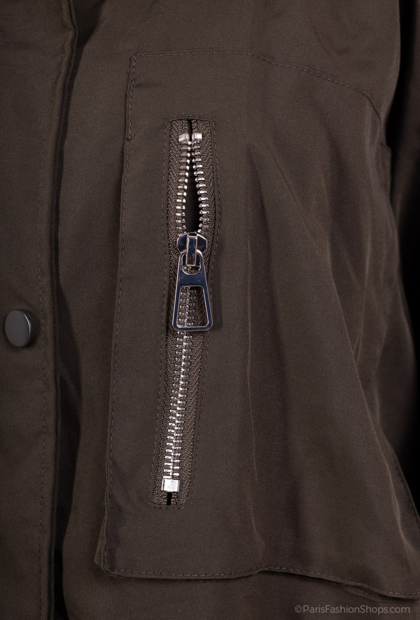 Imperméable Long à Capuche Poches Et Fente Boutonné