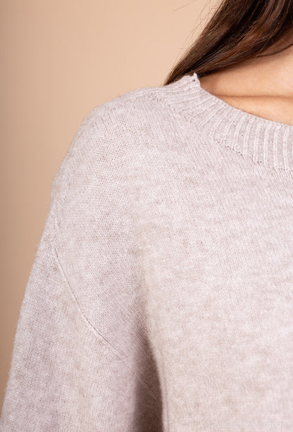 Ensemble Pull Jupe Manche Courte Bords-Côtes à Fente